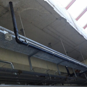 beton düz çatı yatay sifonik sistem borulama